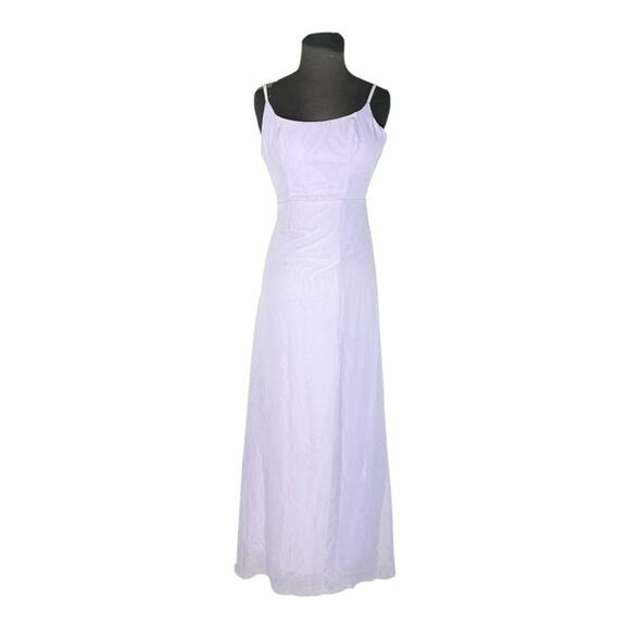 Birdy Grey Amy Lavender Wide Scoop Neck Maxi Dress XS Fairy Bridesmaid Romantic - Picture 5 of 9